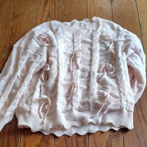 SHEIN Light Pink Textured Sweater